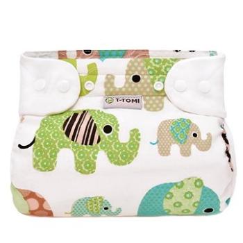 T-TOMI ortopedické abdukčné nohavičky – patentky, Green Elephants (5 – 9 kg) (8594166547674)