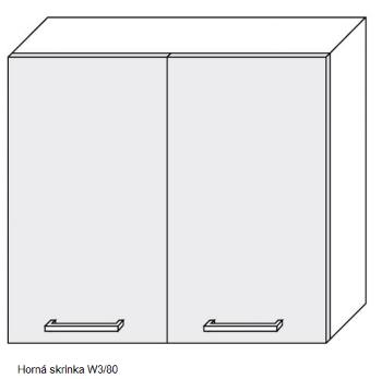 ArtExt Kuchynská linka FLORENCE mat Kuchyňa: Horná skrinka W3/80 / (ŠxVxH) 80 x 72 x 32,5 cm