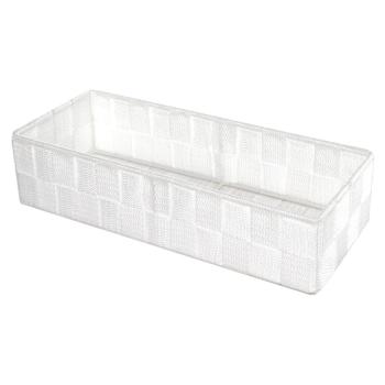 Compactor Úložný organizér do zásuvky Compactor TEX - košík L, 30 x 12 x 7 cm, biely, L