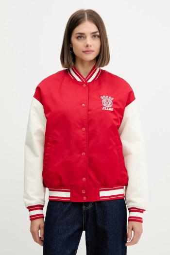 Bunda Guess Jeans červená farba, prechodná, W5YL15 WHAA2