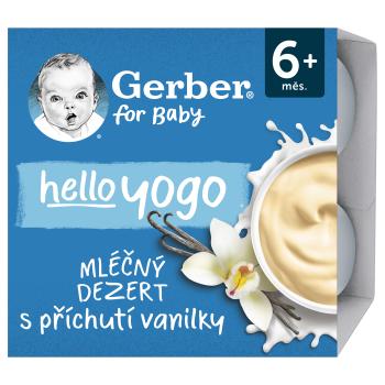 GERBER Hello yogo mliečny dezert s príchuťou vanilky 4 x 100 g