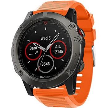 Eternico Garmin Quick Release 26 Silicone Band Silicone Silver Buckle oranžový (AET-GRQRSLC75O-26)