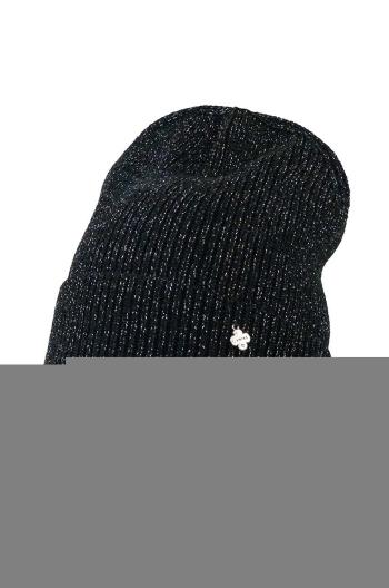 Detská čiapka Jamiks PILI čierna farba biela