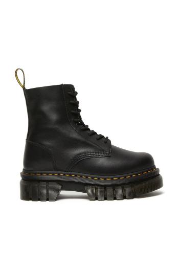 Workery Dr. Martens Audrick 8-Eye Boot dámske, čierna farba, na plochom podpätku