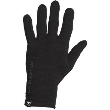 PROGRESS MERINO GLOVES Funkcionális merinó kesztyű, fekete, méret