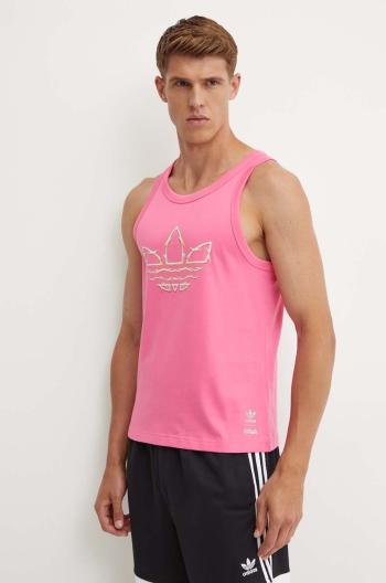 Bavlnený top adidas Originals Pride ružová farba, IZ4904