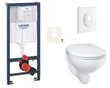 Závesný wc set do ľahkých stien / predstenová montáž GROHE Bau Ceramic SIKOGRSBAUSASH0