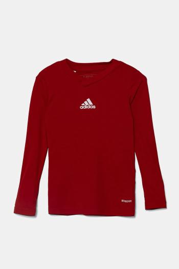 Detské tričko s dlhým rukávom adidas Performance červená farba, s potlačou, GN5711