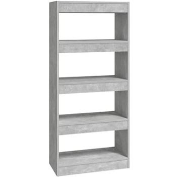 Shumee deliaca stena sivá 60 × 30 × 135 cm kompozitné drevo, 811668