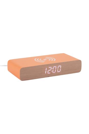 Budík Karlsson Flat LED oranžová farba