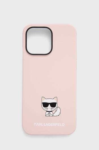 Puzdro na mobil Karl Lagerfeld iPhone 14 Pro Max 6.7" ružová farba,