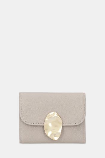 Kožené puzdro na karty Calvin Klein béžová farba, LV04F1062G
