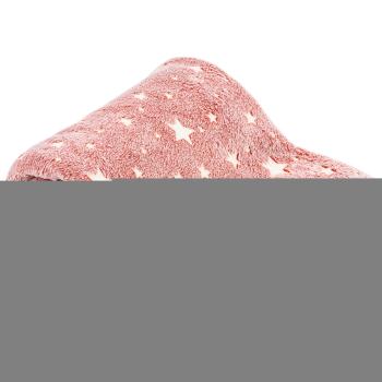 4Home Soft Dreams Stars világító piros pléd, 150 x 200 cm, piros