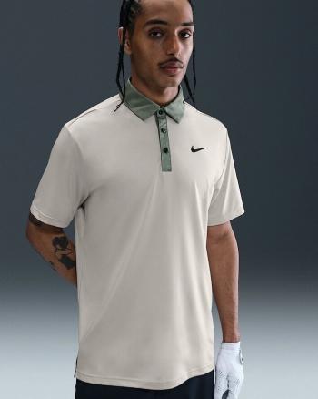 Nike Dri-Fit Tour Contrast Mens Light Orewood Brown/Clay Green/Black M Polo košeľa