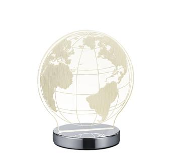 LED stolová lampa Reality Globe chróm R52481106