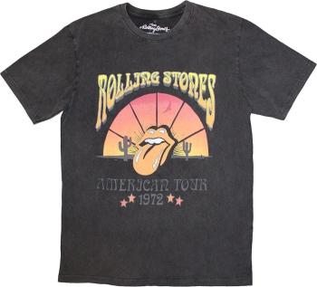 The Rolling Stones Tričko Desert '72 Stone Wash Unisex Charcoal Grey S