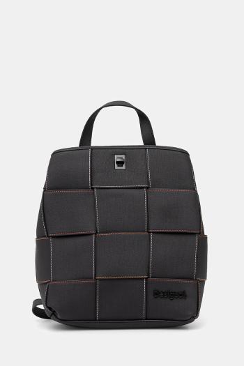 Ruksak Desigual YOKO NEGRO SUMY MINI dámsky, čierna farba, malý, jednofarebný, 25SAKP35