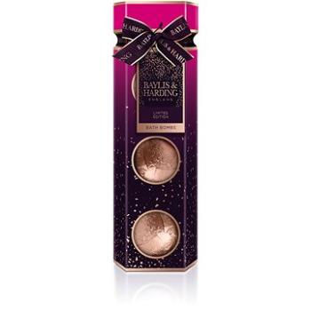 BAYLIS & HARDING Sada 3 šumivých gulí do kúpeľa - Fík & granátové jablko (017854110281)
