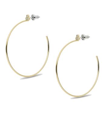 Fossil Minimalistické pozlátené náušnice s kryštálmi Sadie JF04111710