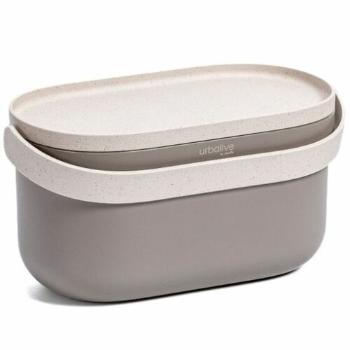 Plastia Nádoba na bioodpad s rámčekom a vreckami, taupe s kávovou sedlinou, 3,1 l