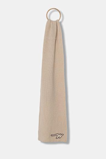 Vlnený šál Weekend Max Mara BARDIES béžová farba, jednofarebný, 2525746035600