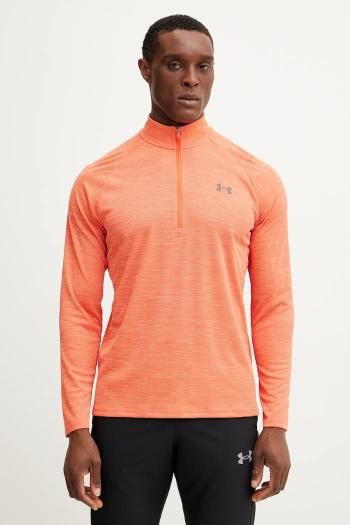 Tréningová mikina Under Armour Tech Textured oranžová farba, vzorovaná, 1382797