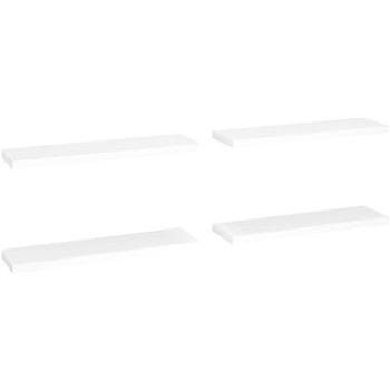 Shumee, plávajúce nástenné 4 ks biele, 90 × 23,5 × 3,8 cm MDF, 323819