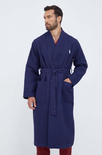 Bavlnený župan Polo Ralph Lauren tmavomodrá farba