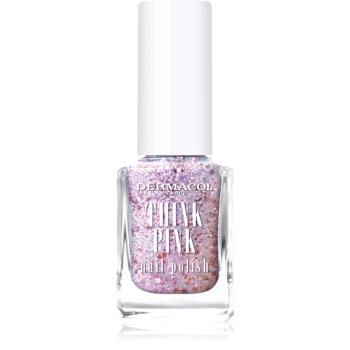Dermacol Think Pink lak na nechty s trblietkami odtieň 01 12 ml