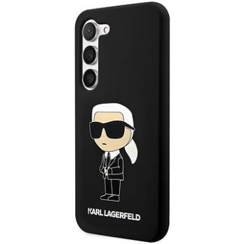 Karl Lagerfeld Liquid Silicone Ikonik NFT Zadný Kryt na Samsung Galaxy S23+ Black (KLHCS23MSNIKBCK)