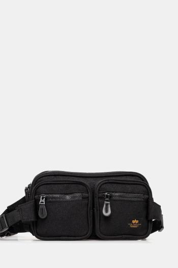 Malá taška Alpha Industries Label Waist Bag čierna farba, 156943