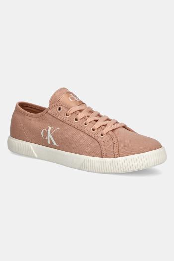 Tenisky Calvin Klein Jeans ESS VULC LOW CV MG WN ružová farba, YW0YW01762