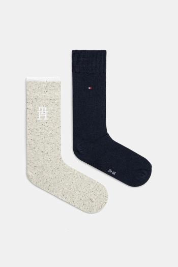 Ponožky Tommy Hilfiger 2-pak pánske, tmavomodrá farba, 701232599