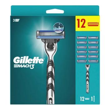 Gillette Holiaci strojček Mach3 Reg + 12 hlavíc