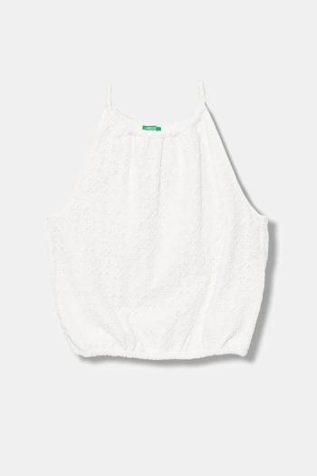 Detský top United Colors of Benetton biela farba, 5WYWCH00C