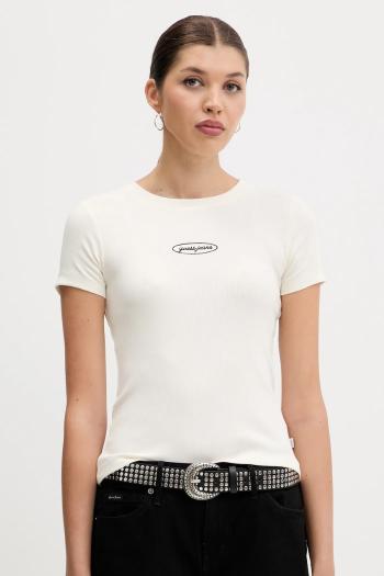 Tričko Guess Jeans dámske, béžová farba, W5YP37 KA0H1