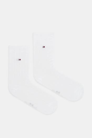 Ponožky Tommy Hilfiger 2-pak dámske, biela farba, 701232610