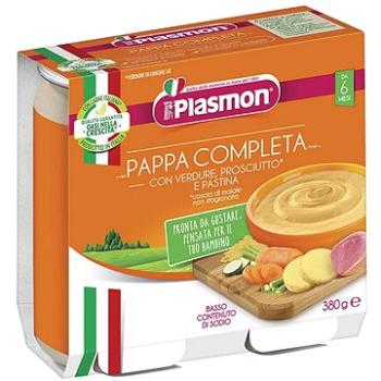 PLASMON zeleninový so šunkou a cestovinami 2× 190 g, 6 mes.+ (8001040101469)