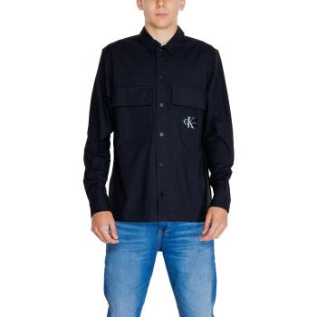 Calvin Klein Jeans  CARGO OVERSHIRT J30J325618  Košele s krátkym rukávom Čierna