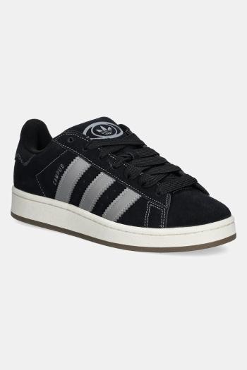 Semišové tenisky adidas Originals Campus 00s pánske, čierna farba, JR8173