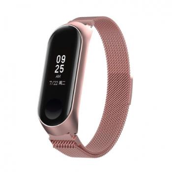 BStrap Milanese (Small) remienok na Xiaomi Mi Band 3/4, rose pink (SXI005C10)