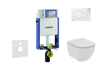 GEBERIT - Kombifix Set predstenovej inštalácie, klozetu a dosky Ideal Standard Tesi, tlačidla Sigma01, Rimless, SoftClose, alpská biela 110.302.00.5 NE1