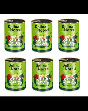 DOLINA NOTECI Premium SuperFood hrana umeda caini adulti, cerb si rata 400 g x 6 buc.