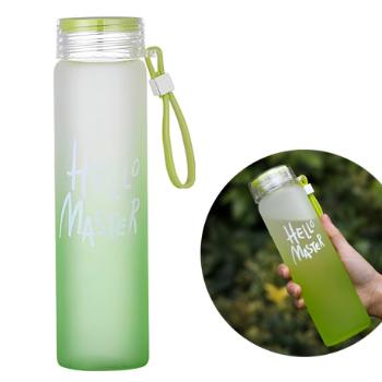 Livefy sklenená fľaša Glassy 400ml, zelená