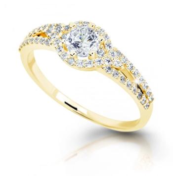 Cutie Jewellery Luxusný prsteň zo žltého zlata so zirkónmi Z6816–2802-10-X-1 55 mm