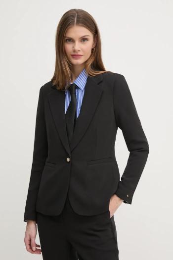 Sako Tommy Hilfiger čierna farba, jednoradové, jednofarebné, WW0WW44096