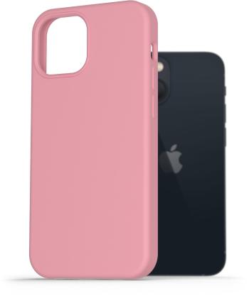 Telefon tok AlzaGuard Premium Liquid Silicone Case iPhone 13 Mini rózsaszín tok