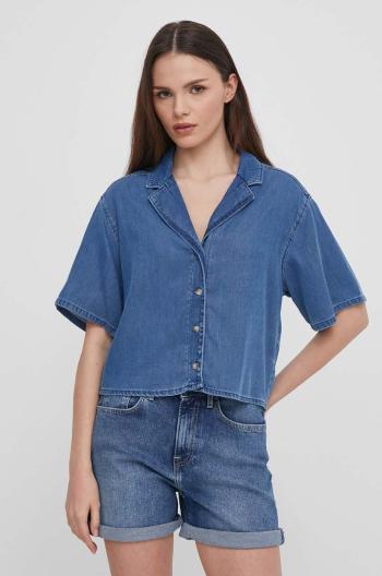 Košeľa Pepe Jeans Ava AVA dámska, voľný strih, s klasickým golierom, PL304845