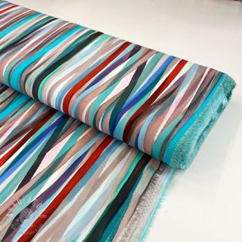 Viskóza RAYON POPLIN Diverse graphics design A digital print