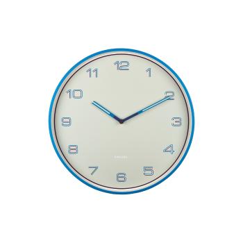 Dizajnové nástenné hodiny Karlsson 6013BB modré,priemer 40 cm